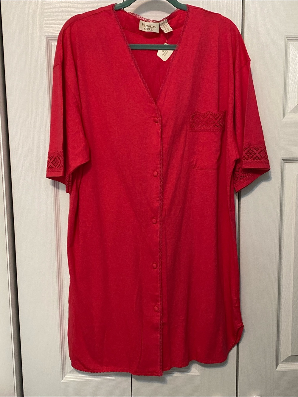 Vintage Victoria’s Secret  Magenta Cotton Nightie